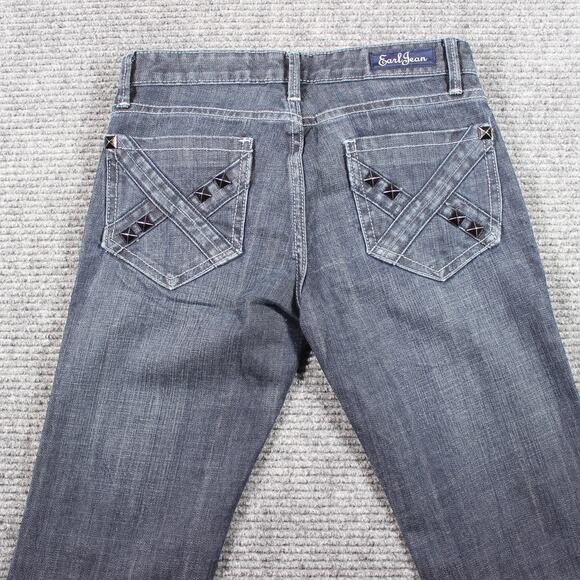 Earl Jean Jeans Womens 25x34 Blue Bootcut NWT Stud Pockets - Picture 7 of 11